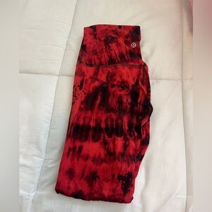 lululemon red/black leggings